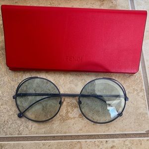 Fendi monogram blue sunglasses